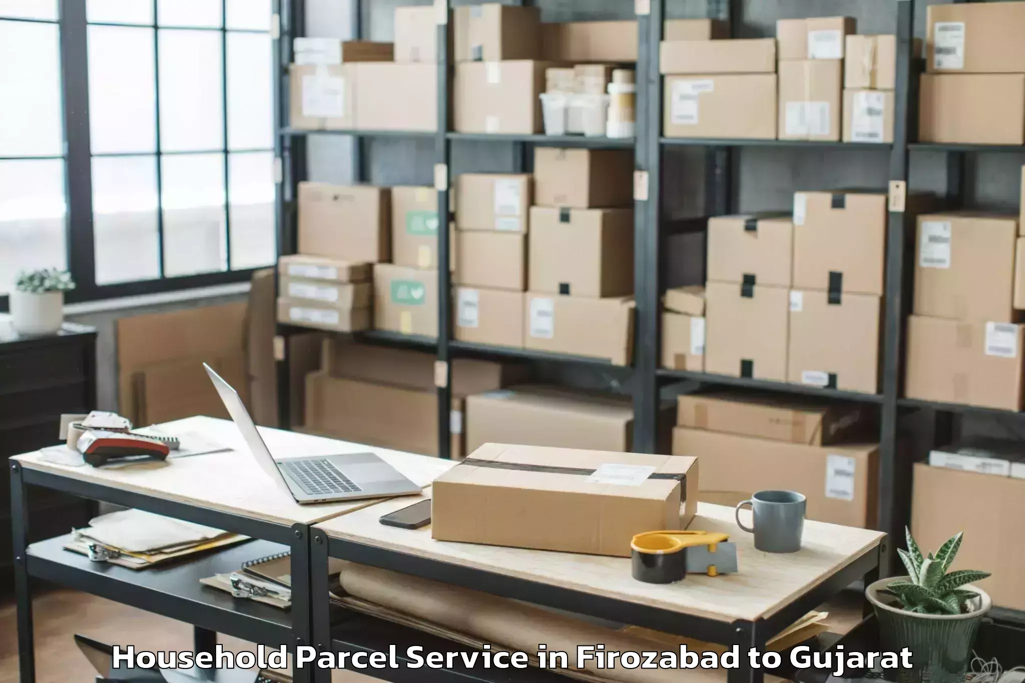 Easy Firozabad to Gujarat National Law Universit Household Parcel Booking